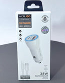 Mobigo PD 38W Car Charger With Type-C To Lightning Cable GO200PDL RRP $27.50