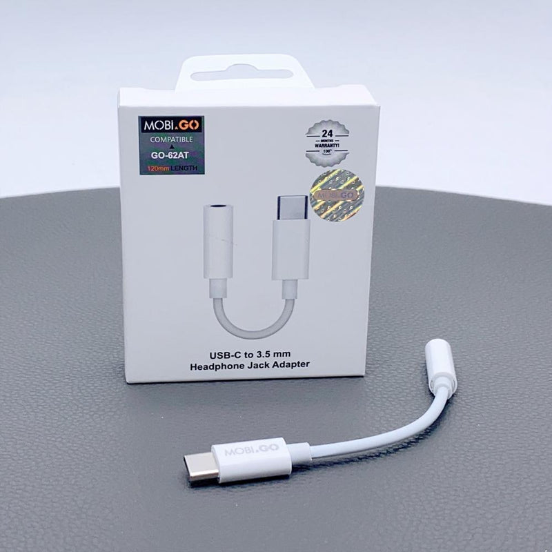 Mobigo 12cm Type-C to aux 3.5mm headphone jack adapter GO-62AT RRP $14.00