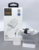 Mobigo GO-302 dual USB fast home charger with lightning cable RRP $28.00