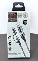 Mobigo 1m PD 60W 4 in 1 MultiConnect Cable GO3TU. RRP $19.95