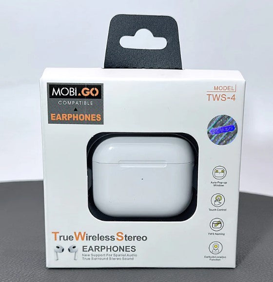 Mobigo wireless bluetooth tws AirPods earphones TWS4 RRP $79