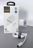 Mobigo GO-303 dual USB fast home charger with micro cable RRP $28.00