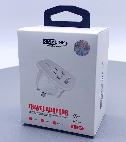 Kinglink travel adapter P302 RRP $17.90