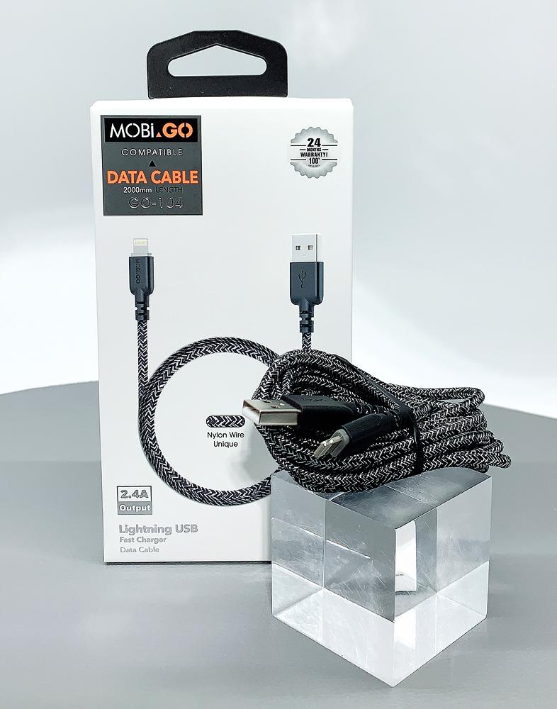 Mobigo GO-104/2M lightning fast braided cable RRP $18.00
