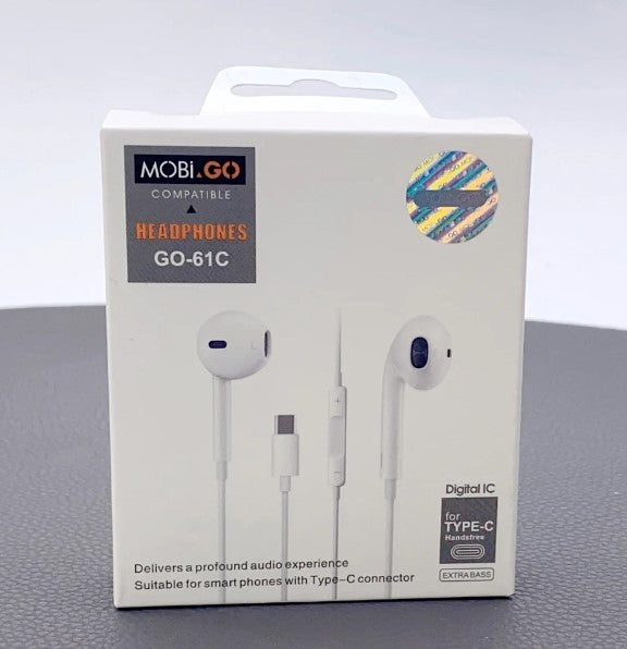 Mobigo Type-C earphone GO-61C RRP $17.00